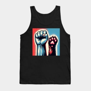 Paws and Protest: United Strength Illustration Tank Top